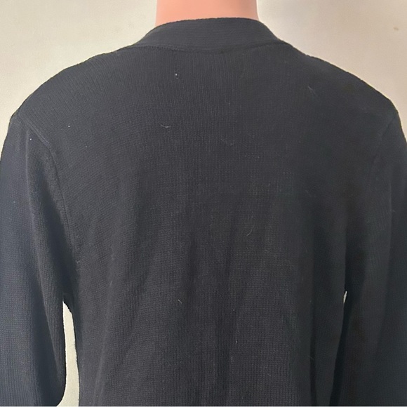 KAREN SCOTT Black Three Buttons Cardigan Sweater Women’s Pockets Size Small S - Picture 7 of 9